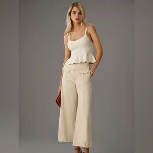 Pilcro High-Rise Crop Wide-Leg Utility Jeans